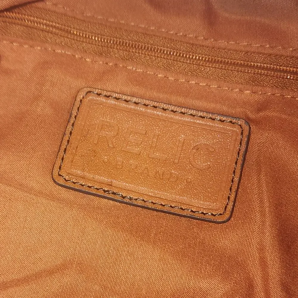 RELIC EUC ORANGE FX LEATHER SATCHEL BAG